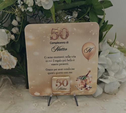 Segnaposto compleanno anni - 50,