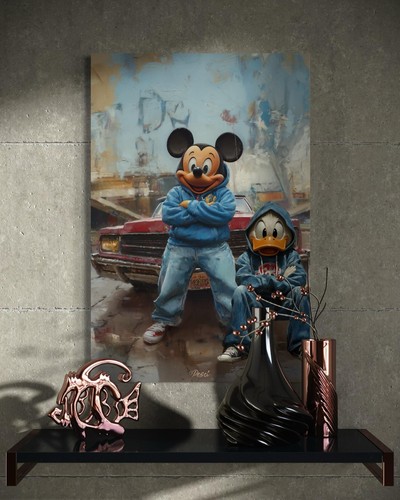 Quadro tela topolino - su,