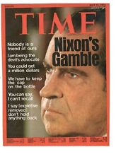 RICHARD NIXON GAMBLE 1974 cover TIME 1 pagina originale incorniciare