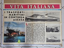 MANIFESTO VITA ITALIANA I TRASPORTI MARITTIMI IN CONTINUA ASCESA ANNI '60