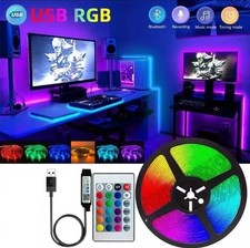 STRISCIA A LED INTERNI PC TV CASA RGB SMD 3 METRI BOBINA USB E TELECOMANDO 