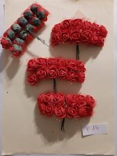 F14 - LOTTO N.  48 FIORI ROSA IN FOAM PER BOMBONIERE CON GAMBO CM. 2.5 ROSSO