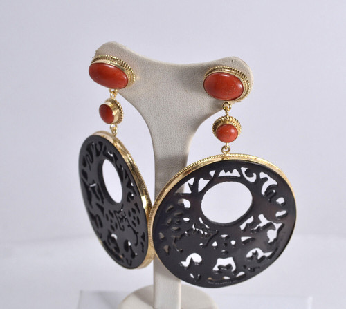 Orecchini argento 925 corallo - 925,