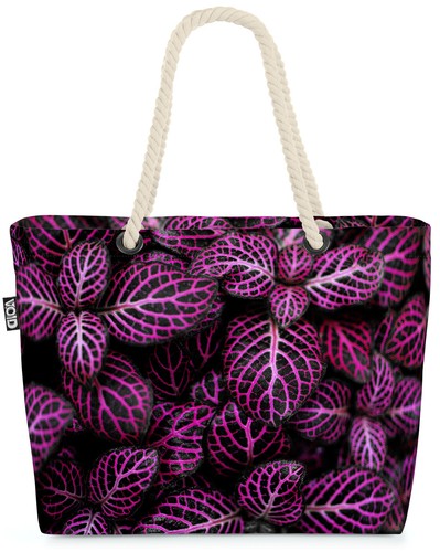 Borsa void foglie - foglie, rosa