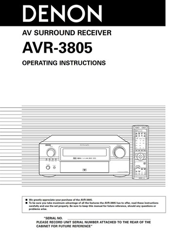 Denon avr 3805 receiver - av,