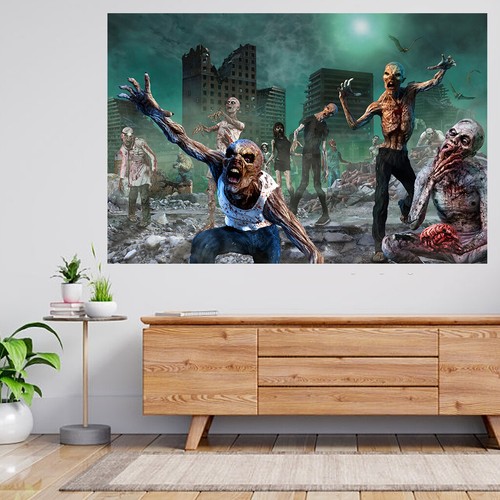 Adesivo murale scena zombie