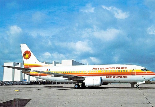 Cartolina aereo air - aereo, guadalupa