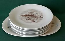 SERVIZIO PIATTI PESCE PORCELLANA SELTMANN WEIDEN BAVARIA VINTAGE 6 PERSONE. XX58