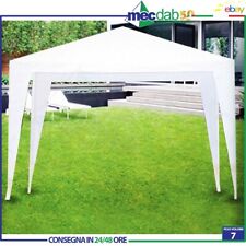 Gazebo In Acciaio Con Telo Impermeabile In Polietilene Bianco Rettangolare 2x3MT