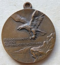 MEDAGLIA 1 REGGIMENTO ALPINI BATTAGLIONE VALTANARO PRIMA GUERRA WW1 ALPINISMO 