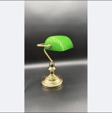 Lampada Banker ottone vetro