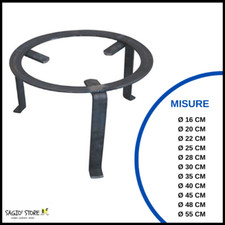 TREPPIEDI IN FERRO PER CAMINO CIRCOLARE TONDO GRIGLIA FUOCO VARIE MISURE