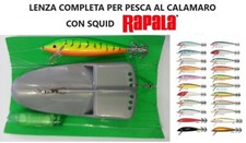 LENZA TRAINA PER CALAMARI CON SQUID RAPALA + AFFONDATORE+LUCE INTERM+FILO+SUGH