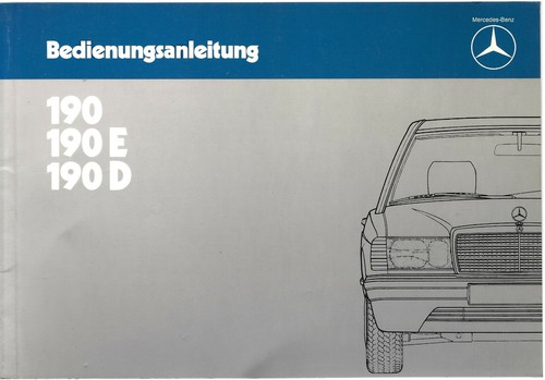 Mercedes 190 manuale uso - manuale, e