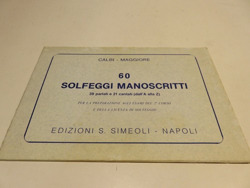 Solfeggi manoscritti otello - 60,