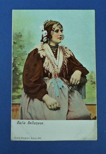Cartolina costume balia - cartolina,