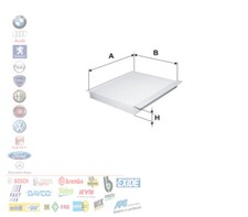 FILTRO ARIA ABITACOLO FIAT 500L 500X JEEP COMPASS RENEGADE 1.3 1.4 1.6 2.0
