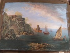 Quadro paesaggio marino - marino, porto
