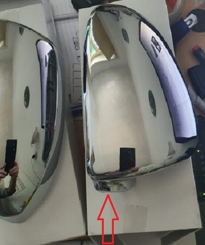 Calotte cromate specchio - sx+dx,