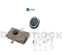 KIT SICUREZZA BLOCCA ASTE MECCANICO ELETTRONICO MOTTURA PORTE LEGNO FERRO X CODE