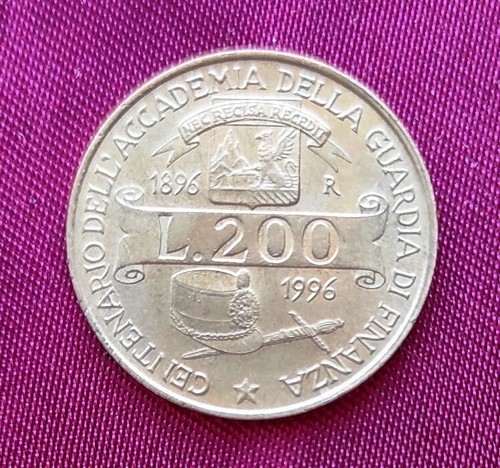 Moneta italia 200 - moneta, 1996