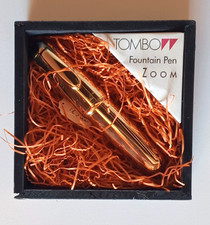 TOMBOW ZOOM egg stilografica dorata 848fp, con scatola e istruzioni, Made Japan