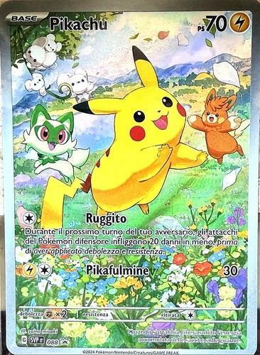 Carta pokemon pikachu - carta,