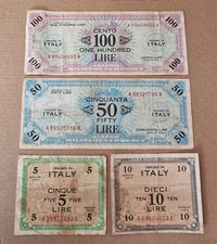 LOTTO AM LIRE ALLIED MILITARY CURRENCY OCCUPAZIONE AMERICANA IN ITALIA