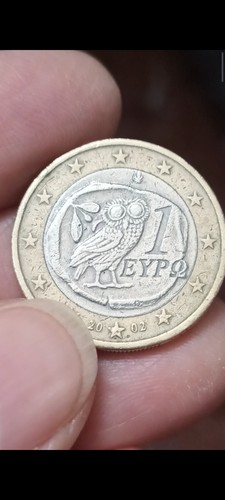 Moneta euro grecia gufo 2002 - moneta, 1
