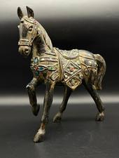 Antica statuina cavallo in