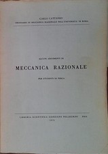 Cattaneo ALCUNI ARGOMENTI DI MECCANICA RAZIONALE PER STUDENTI DI FISICA