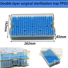 Scatola chirurgica autoclave vassoio chirurgico scatola sterilizzazione + tappetino PPSU doppio strato