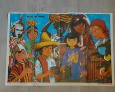 Natale Nel Mondo poster allegato a Cantiere Enciclopedia Didattica 1966