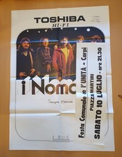 I Nomadi Manifesto Concerto 1982 Festa Unita Carpi Originale D'epoca