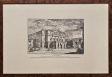 MILANO VEDUTA Teatro alla Scala 1790 - Stampa Vintage con Cornice Radica Aspari