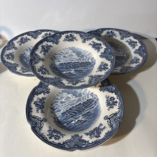 Set 4 zuppiere Johnson Bros Windsor Castles Old Britain Castles blu bordate