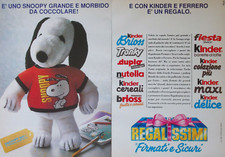 Pubblicità Advertising Werbung Italian Clipping 1991 FERRERO REGALISSIMI SNOOPY.