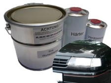 1,75 Litri Set 2K Vernice Auto per Opel E 200 Nero Non Trasparente Tuning Tigra