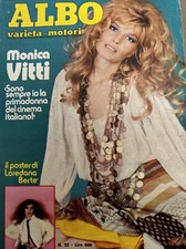 Poster LOREDANA BERTE’ e Copertina MONICA VITTI in ALBO motori n° 52  1980