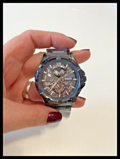 Orologio uomo automatico nero allblack acciaio inox  scheletrato open heart 3ATM