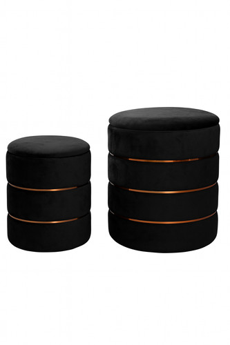 Set pouf contenitori in - set, 2