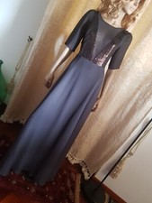 Max Mara sexi abito in viscosa nero con paillettes   taglia 38