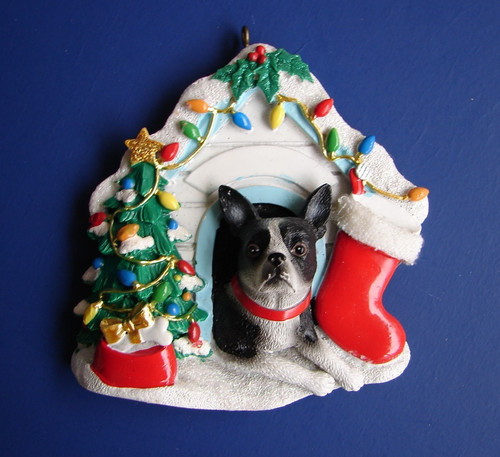Boston terrier resina - boston, 3d