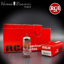 12AV7 RCA NOS NIB Black Plates Halo Getter AMPLITREX Tested Tubes Made in USA