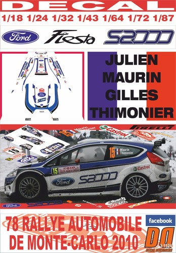 Decal ford fiesta s2000 - decal,