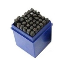 Punzoni/Numeratori lettere e numeri + simbolo "&" 36 pezzi 8mm