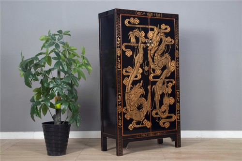 Armadio drago cinese - nero, oro