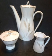 Rosenthal Contentel Regina Platinum modello grano caffettiera cremosa set zucchero