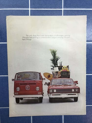 1968 volkswagen bus print - bus,