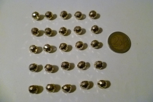 Bottoni bombe plastica oro - 25,